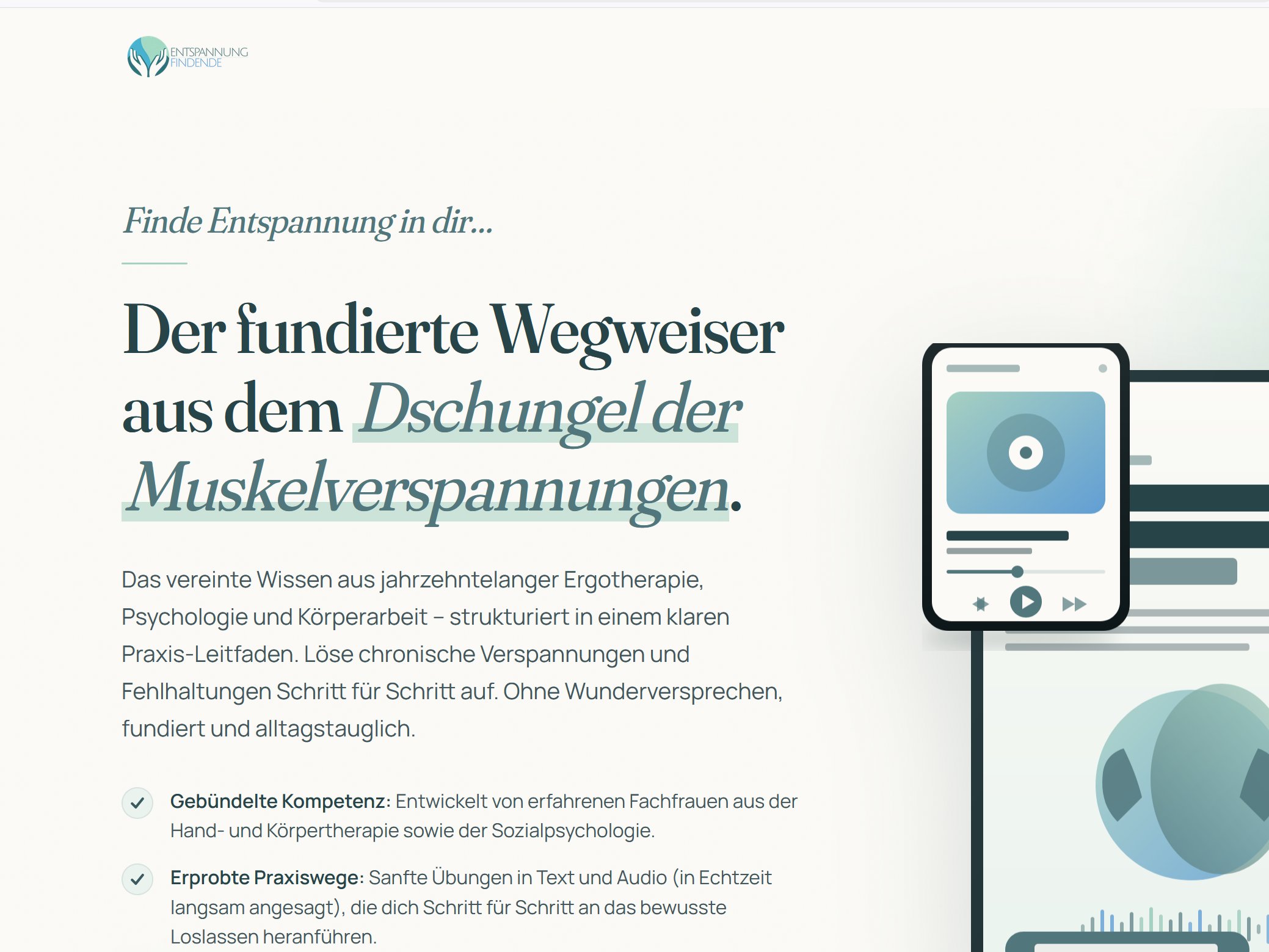 Entspannung Finden · Webdesign & CI