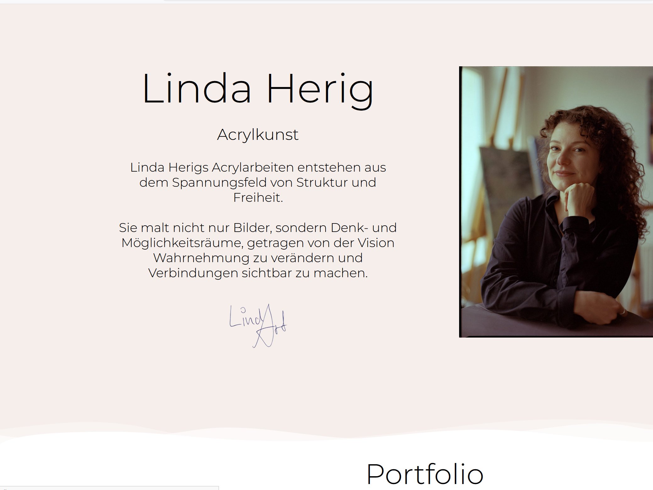 Linda Herig · Acrylkünstlerin · Webdesign
